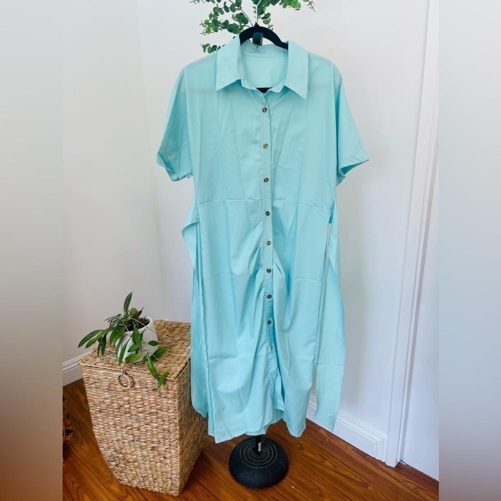 Beautiful aqua tie dress - Picture 6 of 7